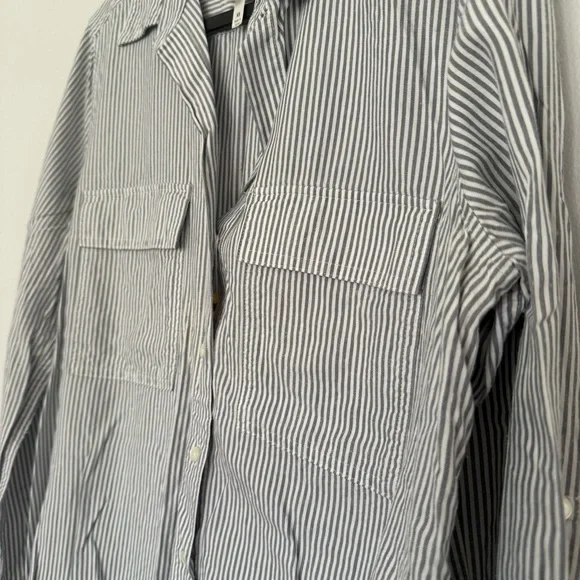Babaton Pinstripe Button-Up Shirt - Picture 2 of 7
